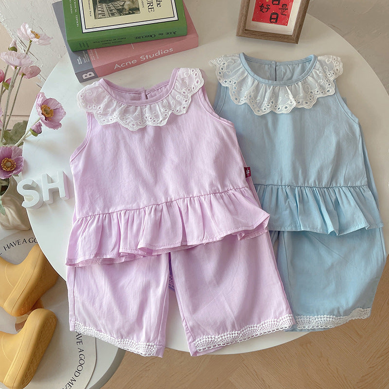 Sleeveless summer clothes baby casual clothes
