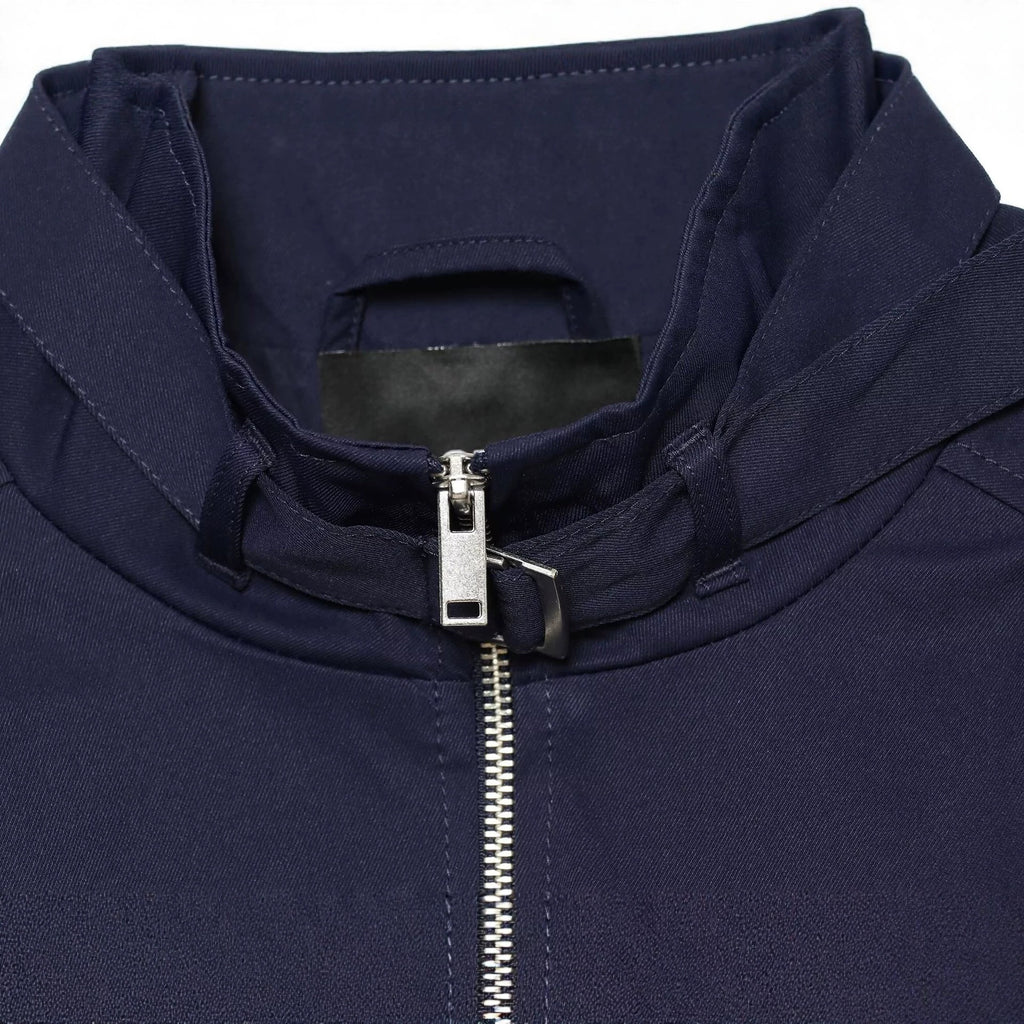 Zipper embellished corridor shaped pilot jacket