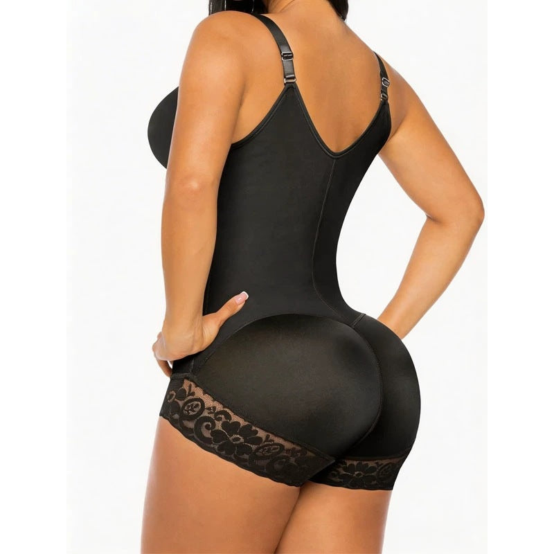 Mesh one-piece shapewear waist cinching waist lifting hip lifting zipper buckle women's corset