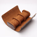 Leather 3-Watch Storage Box with Stitched Detail, Mechanical Watch OrganizerJewelry Display Case