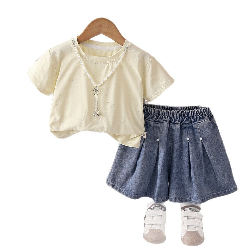 Girl baby clothes casual thin children's summer clothes
