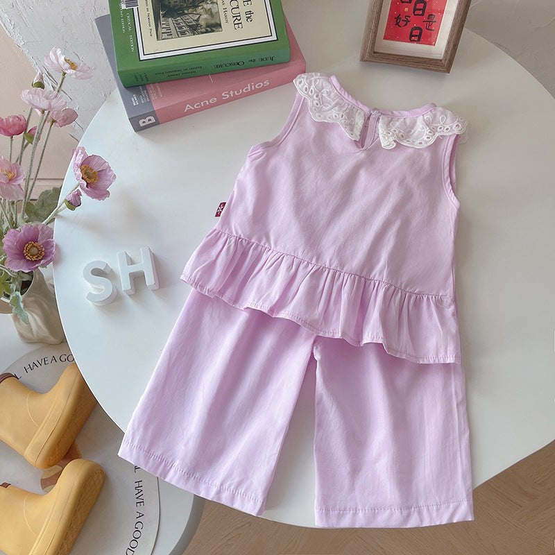 Sleeveless summer clothes baby casual clothes