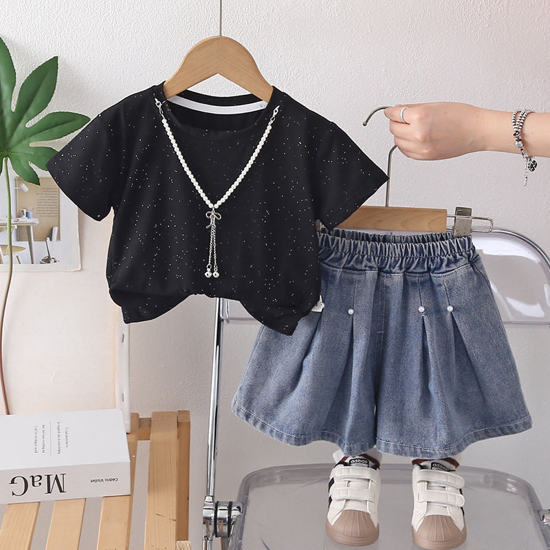 Girl baby clothes casual thin children's summer clothes