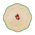 Fabled Flora Scalloped Ceramic Starter Plates – Set of 4 (+1 Bonus Plate)