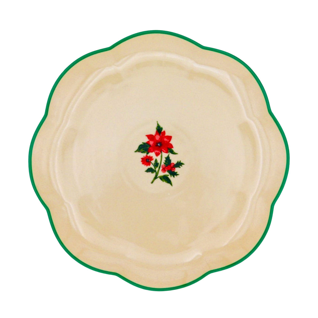Fabled Flora Scalloped Ceramic Starter Plates – Case of 12 (+3 Bonus Plates)