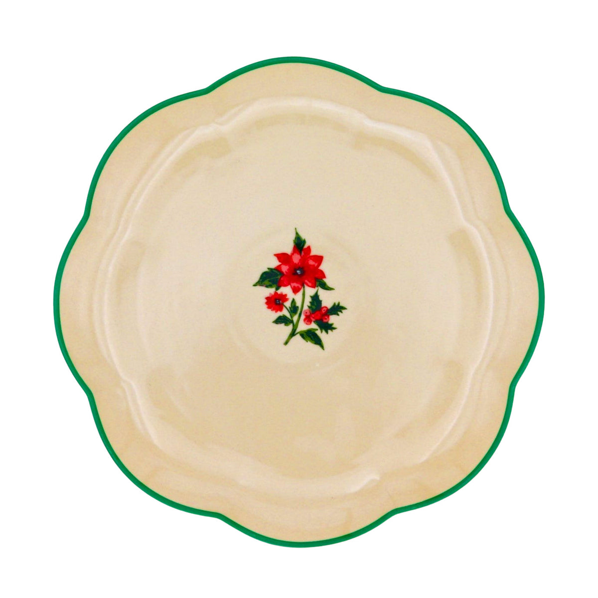 Fabled Flora Scalloped Ceramic Starter Plates – Case of 12 (+3 Bonus Plates)