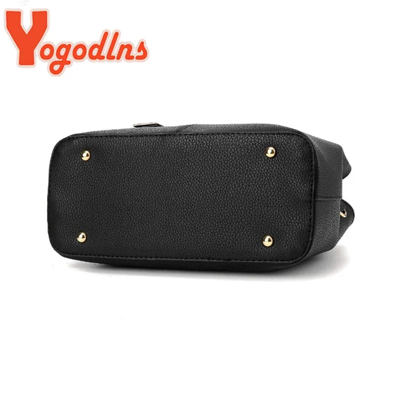 Yogodlns Women PU Tote Bag - Zipper Closure, Versatile Shoulder Handbag for Everyday Use