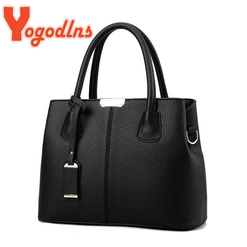 Yogodlns Women PU Tote Bag - Zipper Closure, Versatile Shoulder Handbag for Everyday Use