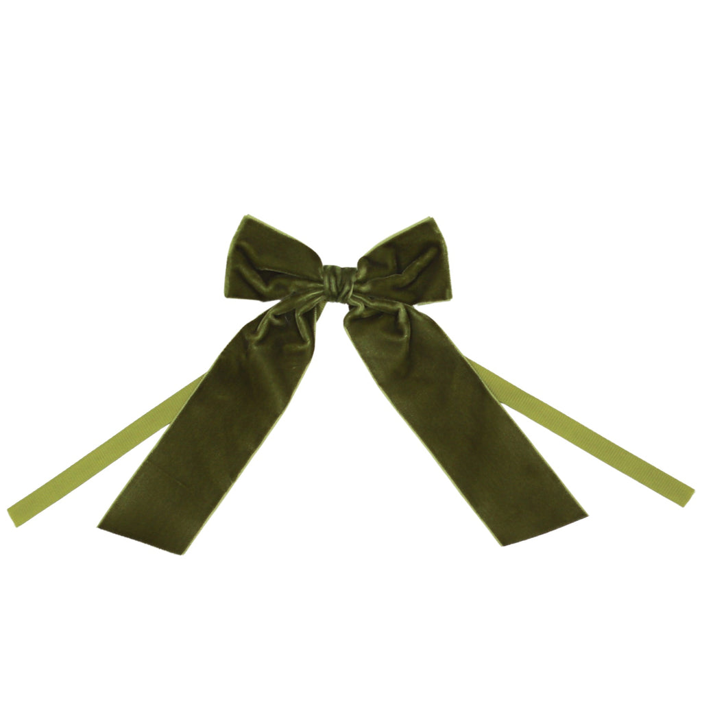 Large Forest Green Velvet Napkin Bow Ties – Set of 6
