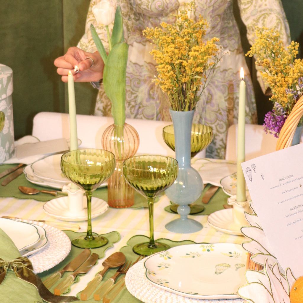 Pistachio Cream Extra Tall Taper Candles – 24 Candles
