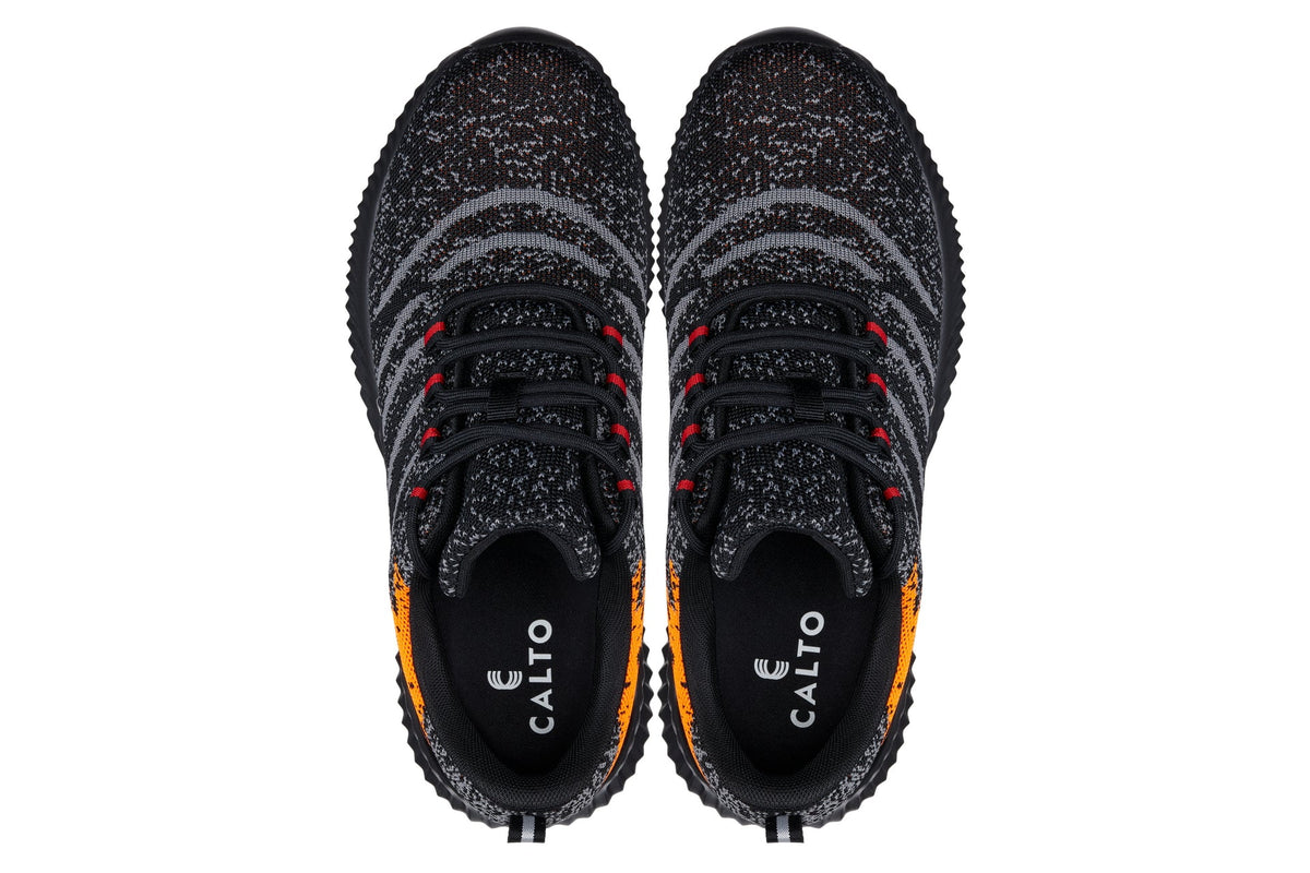 CALTO - Q219 - 2.4 Inches Taller (Neon Orange/Black/Grey) - Ultra Lightweight