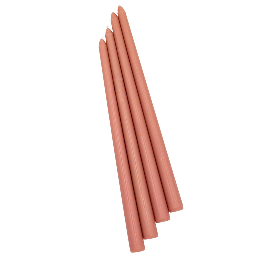 Extra Tall Rose Glow Taper Candle, 1 Case of 48 Packs (4 Candles per Pack)