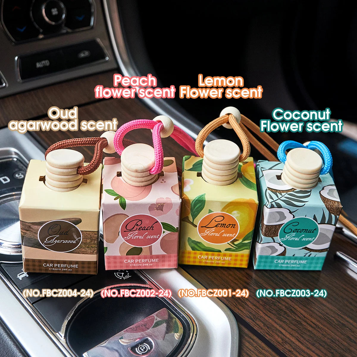Fresh Fruit Car Fragrance - Lasting Fragrance, Woody and Fruity Fragrance, Suitable for the Car, Odor Free, Alcohol Free Perfume