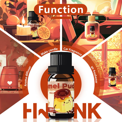10ml Caramel Pudding Fragrance Oils Long-Lasting Fragrance For Candle Making,Humidifier, Diffusers