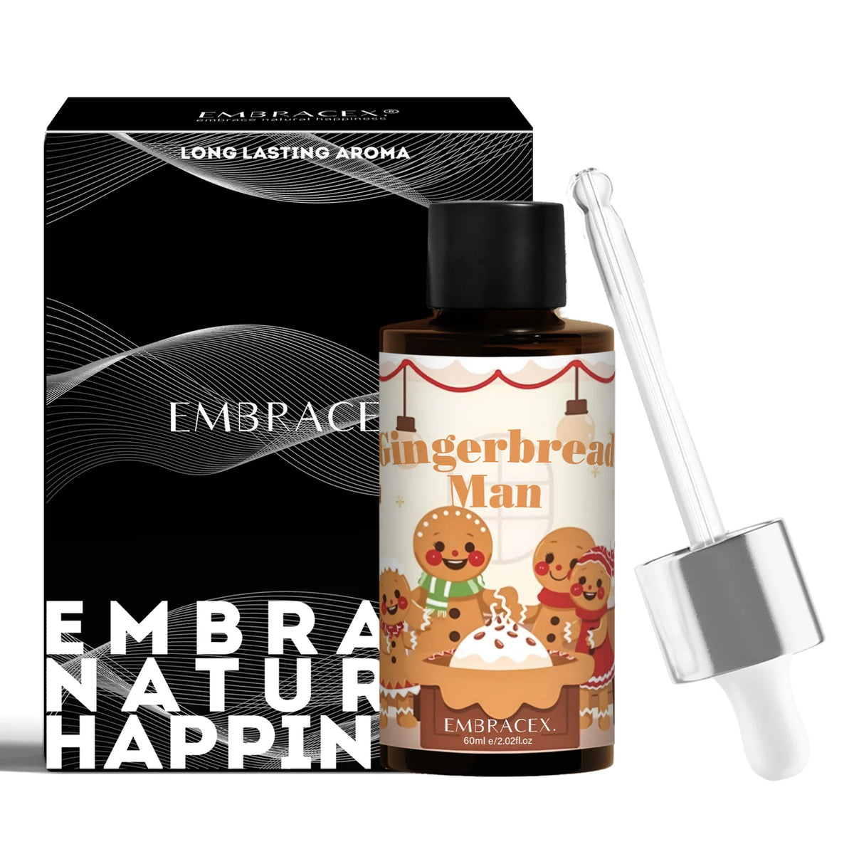 60ml Gingerbread Man Fragrance Oils Christmas Air Freshener Smell Good Gifts Car Fragrances