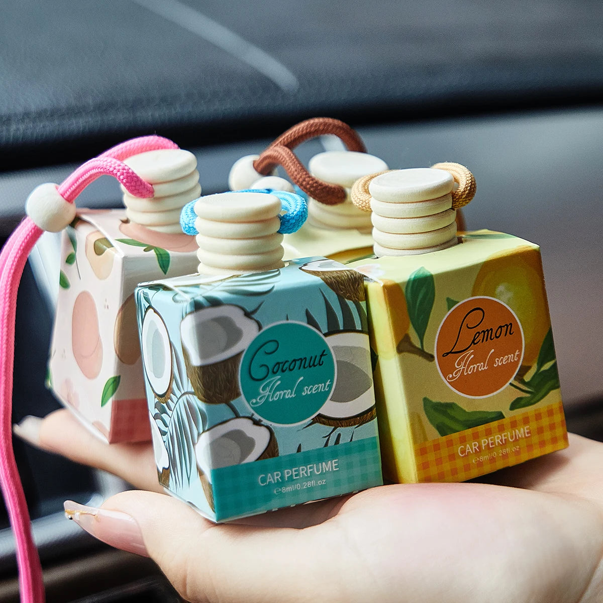 Fresh Fruit Car Fragrance - Lasting Fragrance, Woody and Fruity Fragrance, Suitable for the Car, Odor Free, Alcohol Free Perfume