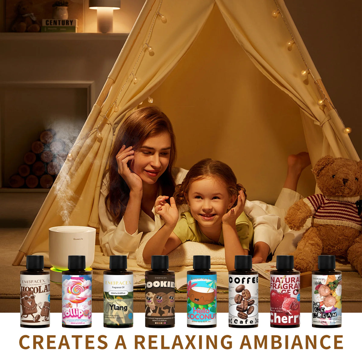 60ml Gingerbread Man Fragrance Oils Christmas Air Freshener Smell Good Gifts Car Fragrances