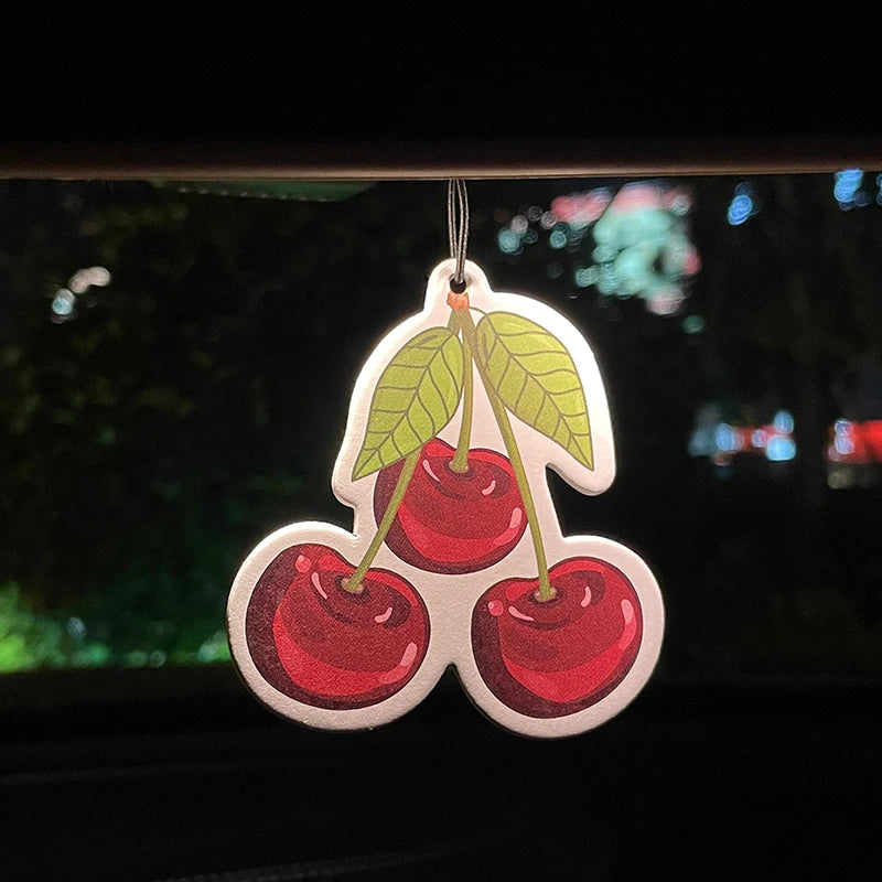 Cherry-Scented Fruit, Freesia and English Pear Fragrance (International Trend) Car Fragrance Tablets, Wardrobe Air Freshener, Perfume, Rearview Mirror Decoration, Car Interior Pendant, Natural Scent Air Purifier, Anime Cartoo