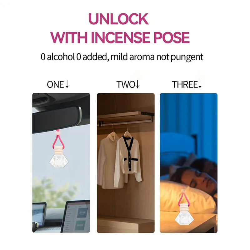 Car Air Freshener, Long Lasting Fragrance, Suitable for Car, Home, Office, Bathroom, Bedroom, Car Interior Aromatherapy