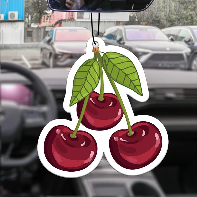 Cherry-Scented Fruit, Freesia and English Pear Fragrance (International Trend) Car Fragrance Tablets, Wardrobe Air Freshener, Perfume, Rearview Mirror Decoration, Car Interior Pendant, Natural Scent Air Purifier, Anime Cartoo
