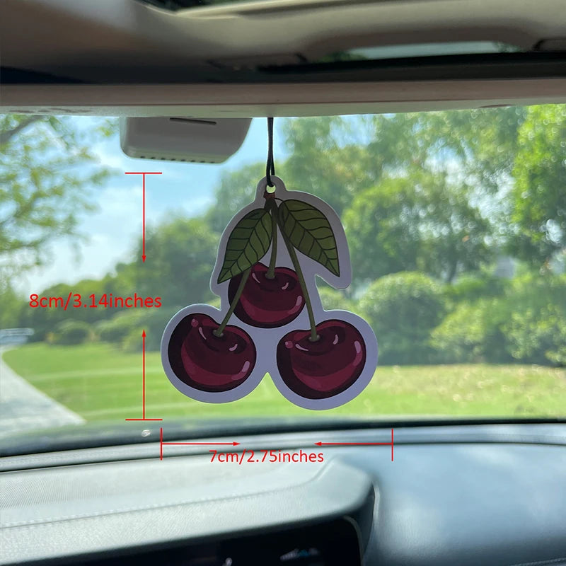 Cherry-Scented Fruit, Freesia and English Pear Fragrance (International Trend) Car Fragrance Tablets, Wardrobe Air Freshener, Perfume, Rearview Mirror Decoration, Car Interior Pendant, Natural Scent Air Purifier, Anime Cartoo
