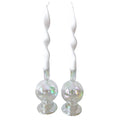 White Cotton Swirl Candles – Pack of 2
