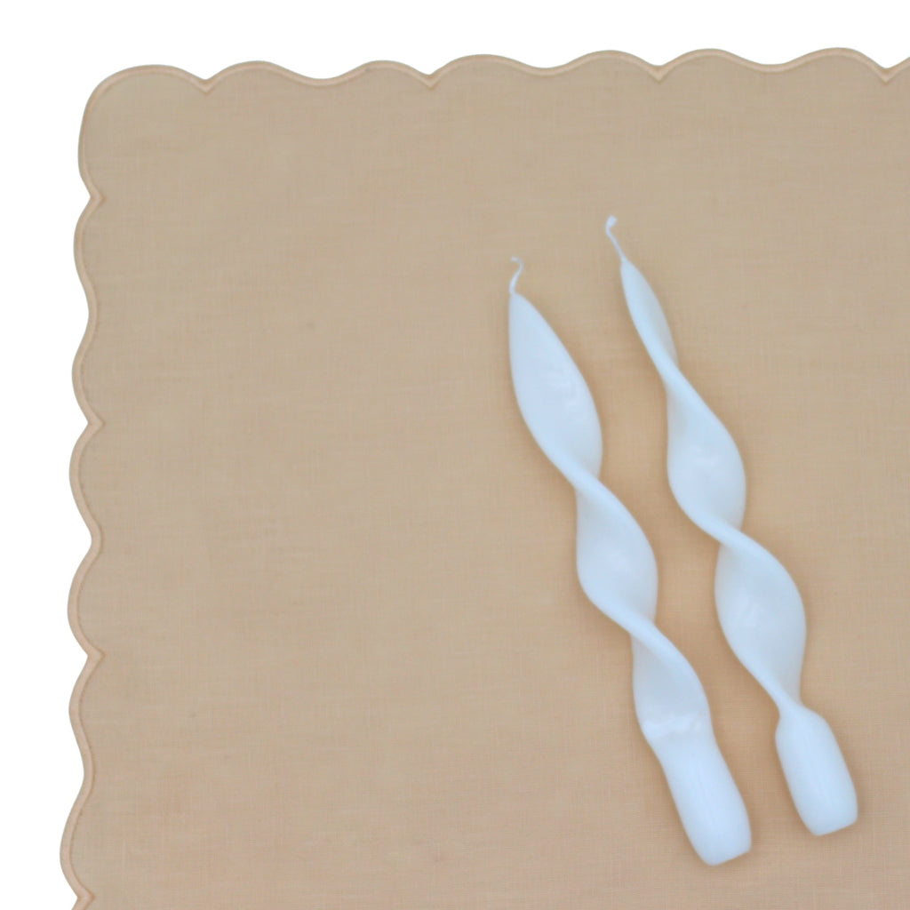White Cotton Swirl Candles – Pack of 2
