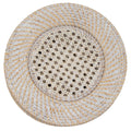 White Rattan Charger - Set of 4