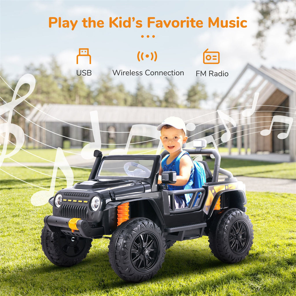 12V Jeep Music Fashion Ride-On Car with Remote Control for Electric Kids