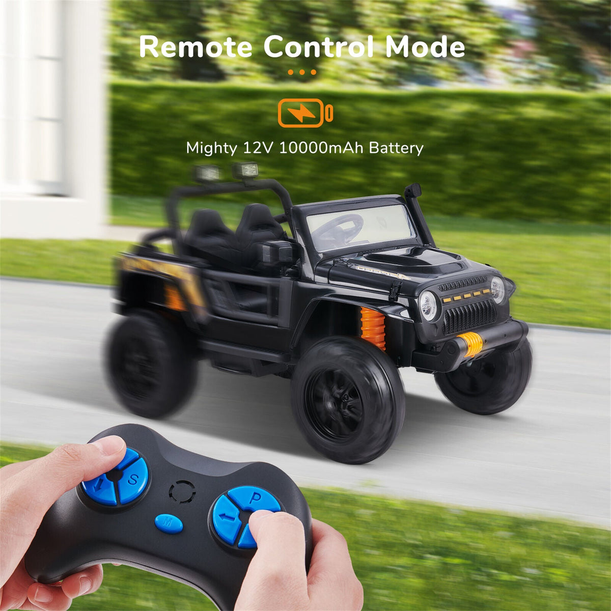 12V Jeep Music Fashion Ride-On Car with Remote Control for Electric Kids
