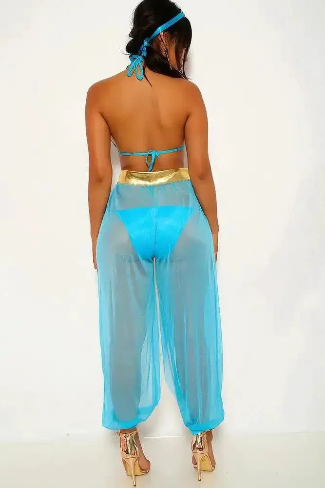 Turquoise Princess Jas Three Piece Halloween Costume